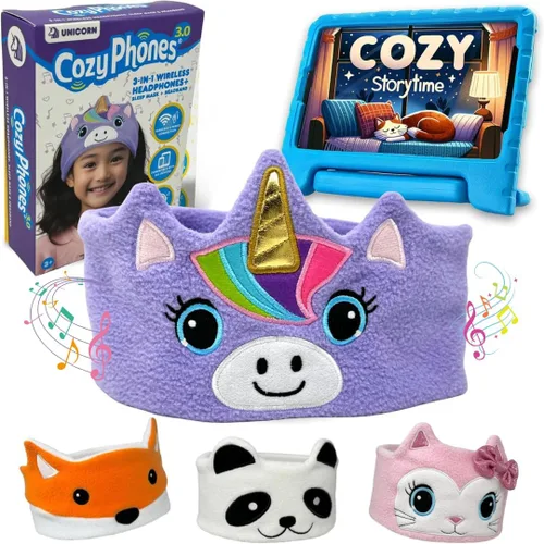 Miniatura 13 de Auriculares inalámbricos para niños pequeños, auriculares Bluetooth para niños, volumen seguro - Auriculares escolares con cable para niños