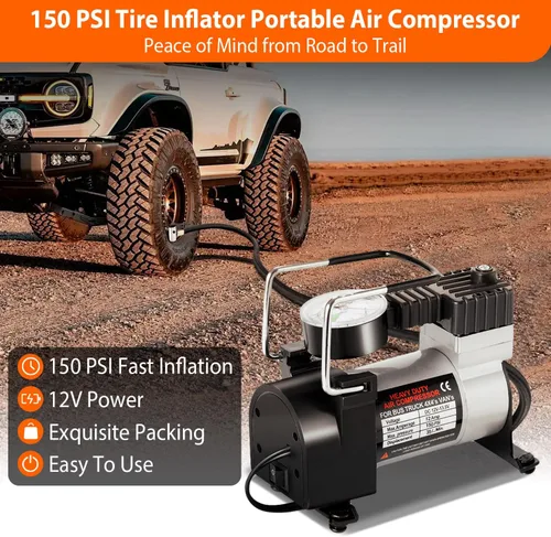 Miniatura 2 de Kit de emergencia para automóvil con compresor de aire, kit de emergencia en carretera para vehículos, automóvil, camión con cables de puente, kit