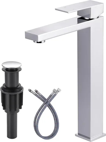 Miniatura 17 de Grifo de baño negro ARCORA Grifo negro mate para lavabo de baño Grifo de baño moderno de un solo agujero con líneas de suministro cUPC y desagüe