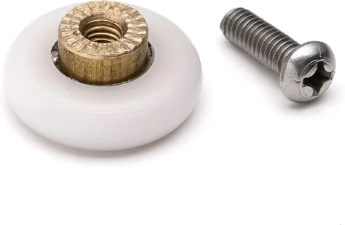 Miniatura 5 de Paquete de 4 poleas de puerta corredera de vidrio, para baño, rodillos, corredores/ruedas, fuerte capacidad de carga, ultra silenciosas