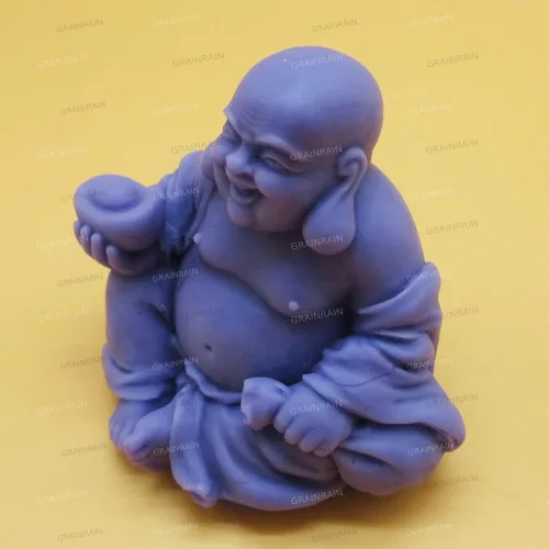 Miniatura 3 de GRAINRAIN Artcraft 12057 - Molde de silicona para fabricación de velas de Buda, hecho a mano, proceso frío, derretido y vertido de jabón (12057)