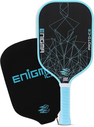 Miniatura 8 de Proto - Pala de pickleball de fibra de carbono cruda termoformada con núcleo de polímero en panal, control de potencia mejorado y giro máximo