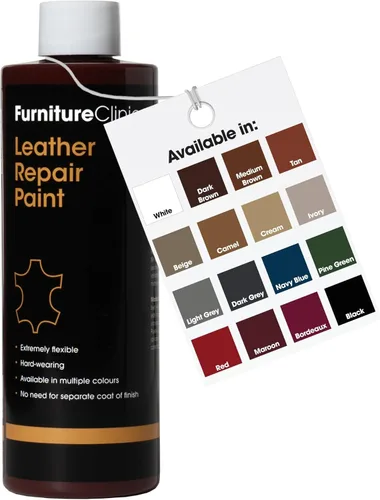 Miniatura 14 de Furniture Clinic Pintura y tinte para reparación de cuero, colorante autosellante para una reparación rápida y fácil del cuero, adecuado para sofás