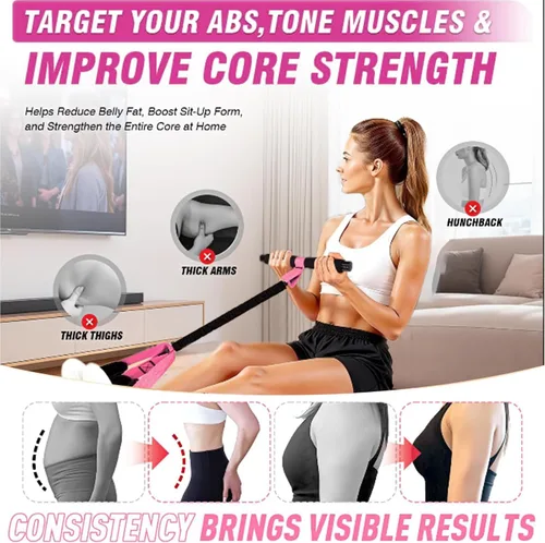Miniatura 3 de Bandas de resistencia de pedal mejoradas con asas, tubos de látex gruesos y pedal de pie de tela de espuma suave para abdomen, cintura, brazo