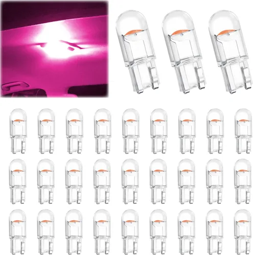 Miniatura 12 de 30 bombillas LED 194 para automóvil, 168 2825 W5W T10 de cuña COB LED de repuesto, bombilla de placa de matrícula de 6000 K, bombilla interior libre