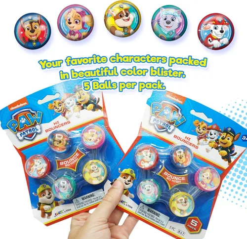 Miniatura 3 de JA-RU Pelotas súper rebotadoras Super Hi Bounce 3 cm (Paquete de 1 con 5 pelotas) Juguetes pequeños de dedo para niños. Regalo premium para fiestas