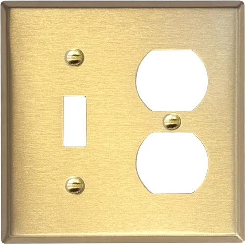 Miniatura 33 de Rio Salto Colección Signature BRAS Signature Colección de tamaño mediano de metal dorado con interruptores de palanca doble para luz de pared