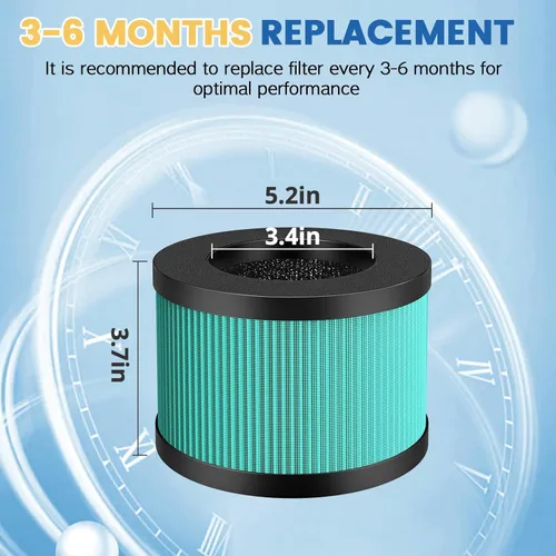 Miniatura 3 de DH-JH12 MK-06 MK-01 Filtro de repuesto HEPA compatible con VOOPNU DH-JH12, Tolife TZ-K1, para FreAire KN6391, para Kloudi DH-JH01, MJ012H y MJ001H