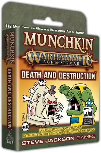 Munchkin Warhammer Age of Sigmar: Juego de cartas de muerte y destrucción (expansión) | 112 cartas | Juego familiar | RPG de aventura | A partir de