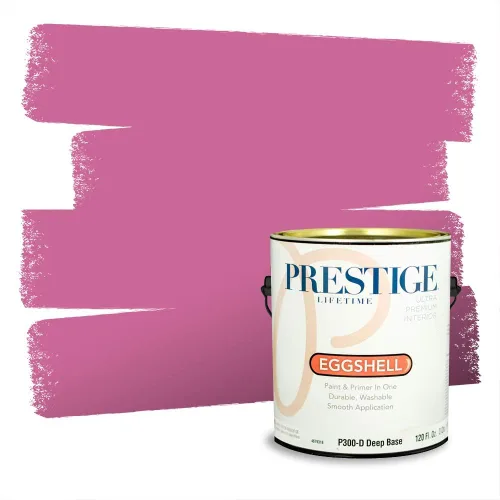 Miniatura 244 de Prestige Paints Pintura exterior e imprimación en uno, 1 galón, plano, coincidencia comparable de Valspar* Amber Rose*