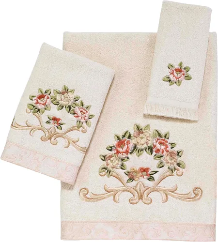 Avanti Linens - Juego de toallas de 3 piezas, toallas de algodón suaves y absorbentes (colección Rosefan)