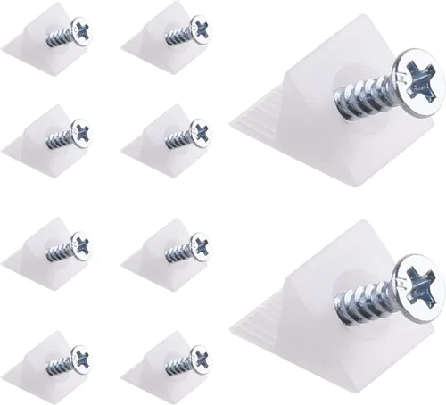 Miniatura 7 de Canomo Paquete de 50 unidades de plástico para reparación de flacidez inferior para muebles, cuñas de reparación de reparación de cajones de 90