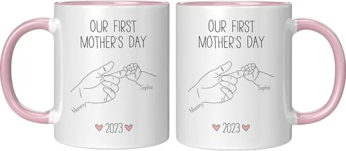 Miniatura 4 de Taza para el día de la madre para mamá de hija e hijo – Taza de café divertida para la mejor mamá del mundo – Regalo único de cumpleaños para esposa
