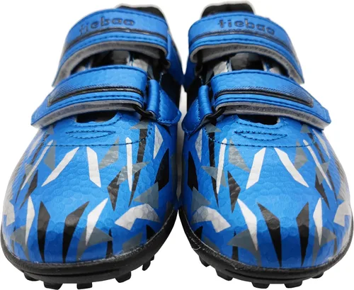 Miniatura 4 de Zapatos de fútbol de césped para niños y niñas, tacos de fútbol con correa ajustable de velcro (bebéniño pequeño)