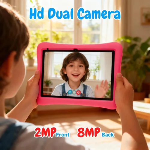 Miniatura 4 de ZZB Tablet infantil de 10 pulgadas, Android 15.0, 8 GB (3+5 extendidos) de RAM, 32 GB de ROM (expandible a 1 TB), cámara dual, 6000 mAh, precargada