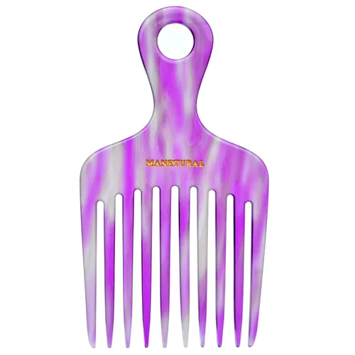 Miniatura 10 de 14MX púas de cabello para mujeres, púas de cabello para cabello rizado, peine de dientes anchos para rizos, púa afro, peine de acetato de 5.5