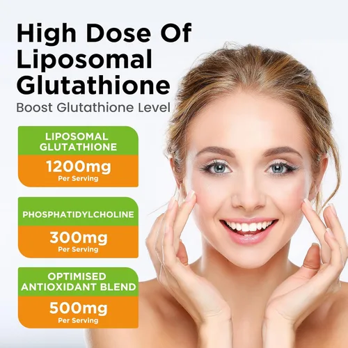 Miniatura 3 de Suplemento de glutatión liposomal de 2000 mg, gotas de glutatión líquido con vitamina C, antioxidantes maestros para el sistema inmunológico