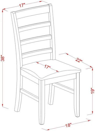 Miniatura 7 de East West Furniture El juego de 5 piezas ANPF5-CAP-C incluye una mesa de cocina redonda con pedestal y 4 sillas de comedor tapizadas de tela