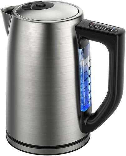 Miniatura 7 de Hervidor eléctrico de acero inoxidable de 1.7L / 57 onzas con ventana de agua transparente, tetera eléctrica de 1500 W sin BPA para agua hirviendo