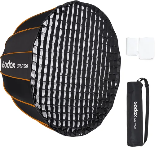 Miniatura 9 de Godox QR-P90 - Caja de luz parabólica profunda de 35 pulgadas (35.4 in) con rejilla Bowens Mount bolsa de transporte de instalación rápida 35.0
