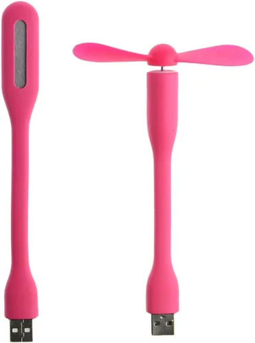 Miniatura 3 de Mini ventilador USB LED luz flexible flexible flexible ventilador de refrigeración con lámparas para banco de energía, computadora portátil, Blanco