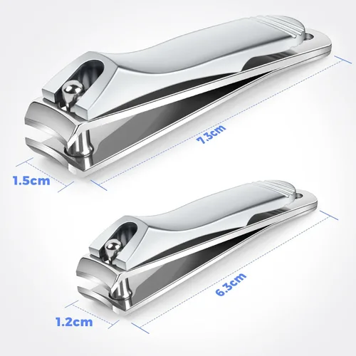Miniatura 6 de DRMODE Cortaúñas de dedo para adultos, paquete de 2 cortaúñas grandes y pequeños, juego de cortaúñas para hombres y mujeres, cortaúñas afiladas