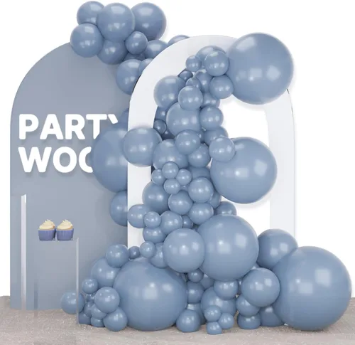 Miniatura 23 de PartyWoo Globos azul marino, 120 piezas de diferentes tamaños de 18, 12, 10, 5 pulgadas, kit de arco de globos azul oscuro guirnalda para Azul-z90