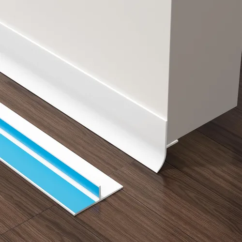 Miniatura 8 de Tapón de silicona para puerta, burlete en forma de T para puertas y ventanas, sello autoadhesivo (1.37 pulgadas x 16.5 pies, transparente)
