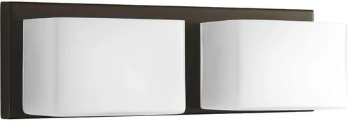 Miniatura 4 de Progress Lighting Ace LED Collection - Lámpara LED moderna de cristal grabado con 2 luces, cromo pulido