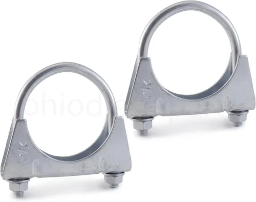 Miniatura 13 de Abrazadera de silenciador resistente de 3 pulgadas - Estilo de sillín con perno en U - Zinc (paquete de 2)