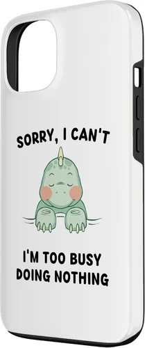 Miniatura 2 de iPhone 16 Sorry, I Can't I'm Too Busy Doing Nothing Sleeping Dinosaur Case