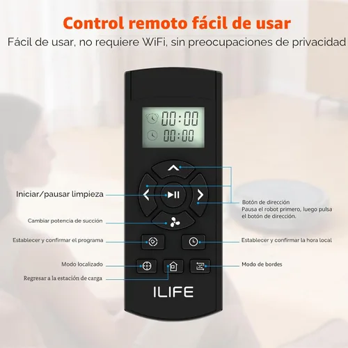 Miniatura 6 de ILIFE Robot aspirador V5s Max, potencia de succión máxima de 4000 Pa, WiFi/App/Alexa/control remoto, aspiradora robótica de carga automática