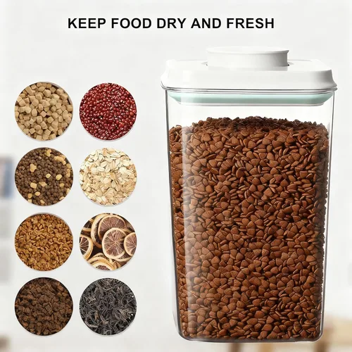 Miniatura 5 de Contenedor de alimentos para perros y gatos, contenedor de almacenamiento de alimentos con tapa pop de 2.8 cuartos para croquetas y golosinas
