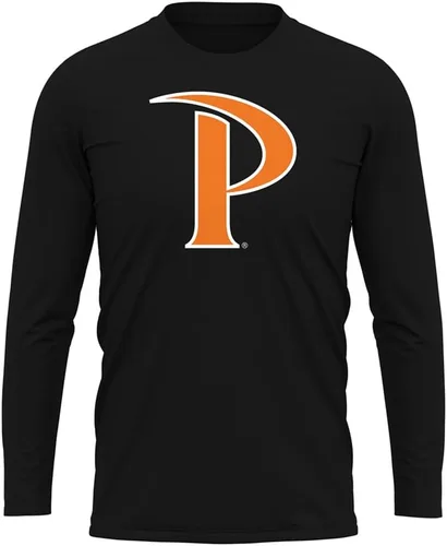 Miniatura 257 de Camisa deportiva de manga larga oficial de la NCAA Collegiate para hombre, colección negra con logotipo primario