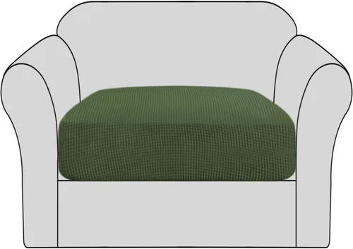 Miniatura 10 de H.VERSAILTEX - Fundas elásticas para cojín de sofá individual, fundas de asiento para silla de sofá, protector de cojín con tejido jacquard de sarga