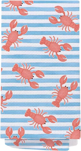 SPBL&L Toallas de Cocina de Langosta - Decoración de Langosta, Toallas de Mano Náuticas para Baño, Toallas de Platos Costeras Náuticas de Playa,