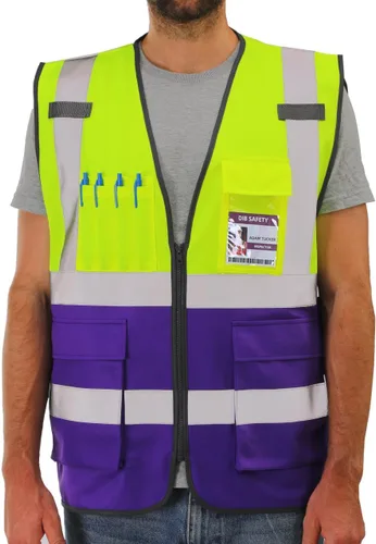 Miniatura 12 de Dib Safety - Chaleco reflectante ANSI clase 2, chaleco de alta visibilidad con bolsillos y cremallera, ideal para trabajo en construcción, alta
