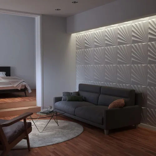 Miniatura 12 de Ekena Millwork WP20X20AAWH 19 5/8 pulgadas de ancho x 19 5/8 pulgadas de alto Aire EnduraWall Decorativo 3D Panel de Pared Cubre 2.67 pies cuadrados