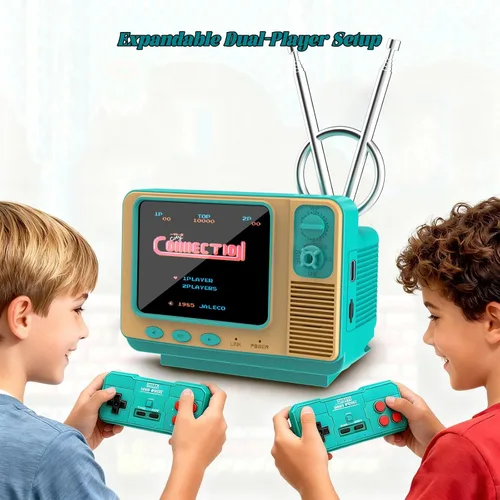 Miniatura 4 de Consola de Juegos Portátil Retro - GV300S 42 JALECO+168 Juegos Clásicos Estilo Mini TV con Pantalla IPS de 3.0 Pulgadas, Función de Guardado, Admite