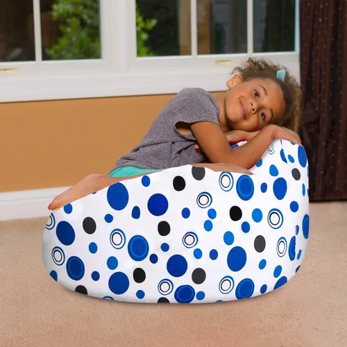Miniatura 4 de Posh Creations - Sillón puff para niños, adolescentes y adultos, incluye funda extraíble y lavable a máquina, tamaño mediano de 27 pulgadas, lona
