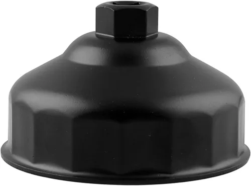 RULLINE - Llave de filtro de aceite de 16 flautas de 3.386 in, color negro, aluminio, compatible con motores BMW