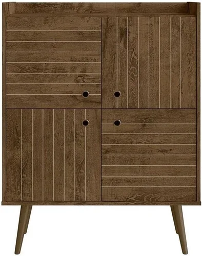Miniatura 9 de Manhattan Comfort Bogart - Armario decorativo moderno de mediados de siglo de 45.5 pulgadas para uso en la oficina en casa y sala de estar, incluye