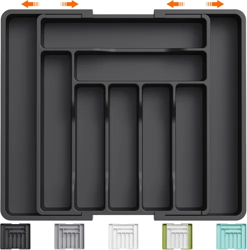 Miniatura 15 de Lifewit Organizador de Cajón para Cubiertos, Organizador Expandible de Utensilios para Cajones de Cocina, Bandeja Ajustable para Cubiertos y Menaje