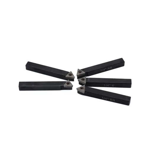 Miniatura 8 de OSCARBIDE 1/4 "Mini torno de carburo indexable portaherramientas de torneado, herramientas de torno de metal con insertos de carburo