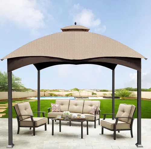 Miniatura 7 de SCOCANOPY - Toldo de repuesto color Beige Claro Ripstop para gazebo Lowe's Allen Roth 10 x 12 Modelo #GF-12S004B-1 / GF-12S004BTO Ripstop beige claro