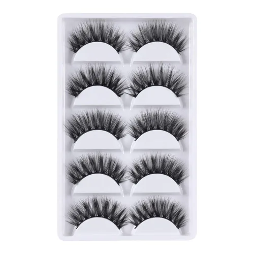 Miniatura 6 de Pestañas postizas 3D, pestañas postizas de visón sintético 3D, hechas a mano, dramáticas, gruesas, cruzadas, negras, naturales, esponjosas, largas