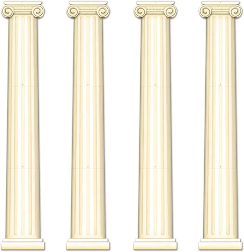 Beistle Columna griega de papel articulado de 6 pies, columna griega recortada para pared, telón de fondo, fotografía, fondo, decoración de fiesta,