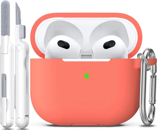 Miniatura 11 de Funda para AirPods con llavero, protección completa, de silicona, accesorios para AirPods, funda para hombres, mujeres y adolescentes, con estuche