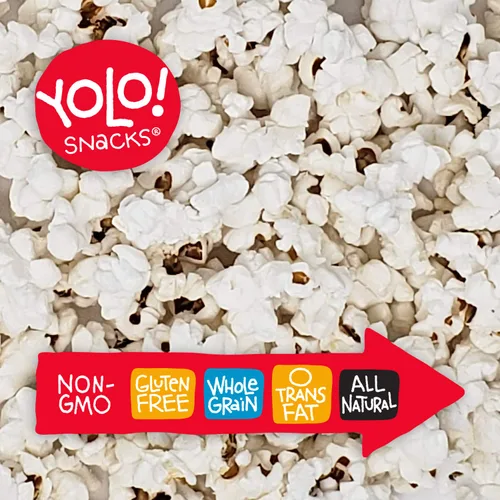 Miniatura 5 de YOLO! Snacks - Granos de palomitas de maíz gourmet blancos prácticamente sin cáscara, granos pequeños, sin OMG, 14 onzas (paquete de 3)