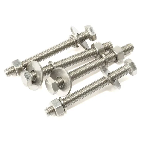 Miniatura 12 de Tornillos de cabeza hexagonal de 1/4-20 x 1/2 pulgadas con tuercas hexagonales y arandelas gruesas planas y de bloqueo, totalmente roscados, acero